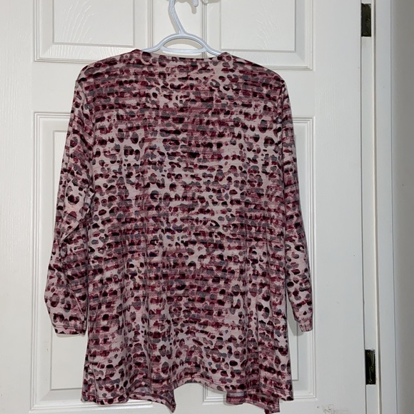 Classic Editions Ladies Fooler Top Burgundy Pink Black Size XL - Picture 5 of 11